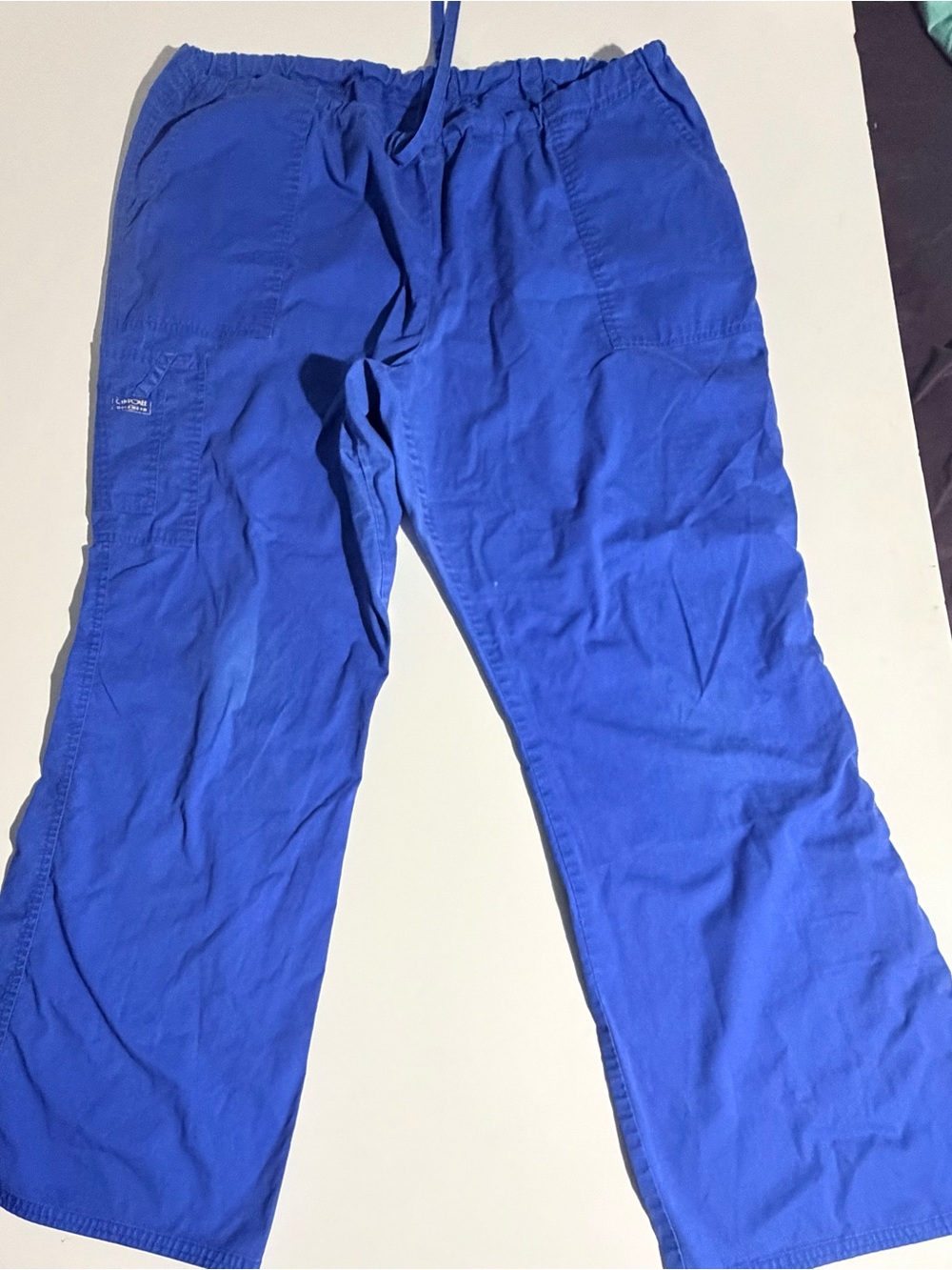 Cherokee Women’s Scrub Cargo style Royal Blue Wide Leg Pants